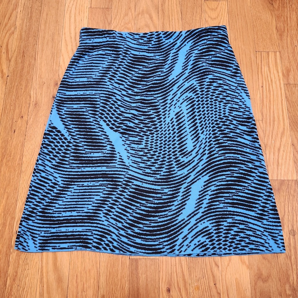AldoMartins Anthropologie Valencia Knit Mini Skirt‎ Size Small Blue Motif